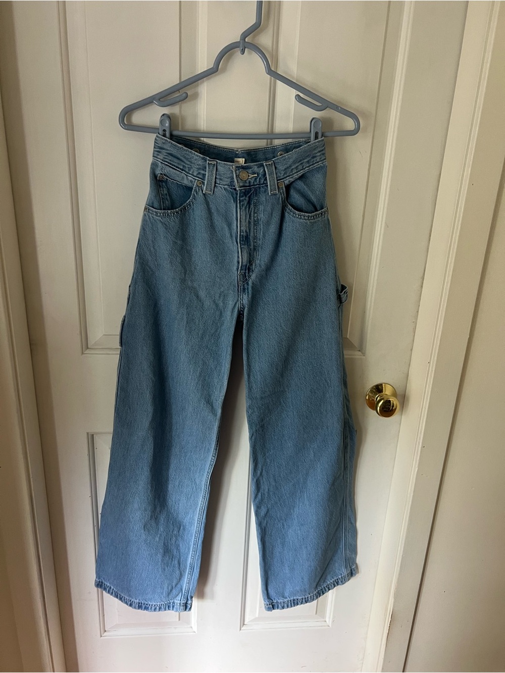 Levi's Light Blue Wide-Leg Carpenter Jeans